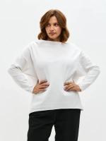 Лонгслив с широким вырезом лодочка