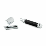 Edwin Jagger Black Chrome 3D Diamond DE3DBC15BL - Станок Т-образный черная смола эффект алмаза