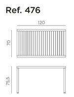 Стол пластиковый обеденный Nardi Cube 120x70, табак