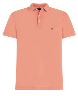 Мужское теннисное поло Tommy Hilfiger Core 1985 Slim Polo - peach dusk