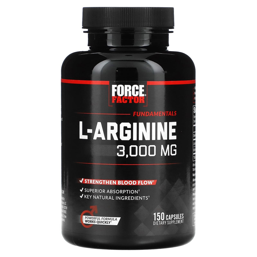 Force Factor, L-аргинин, 150 капсул