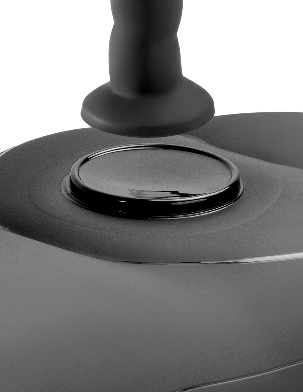 Черное надувное кресло с платформой для фиксации дилдо Body Dock Inflatable Love Seat