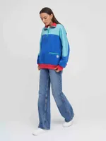 Толстовка Kefirmaykifer на молнии сине-бирюзовая