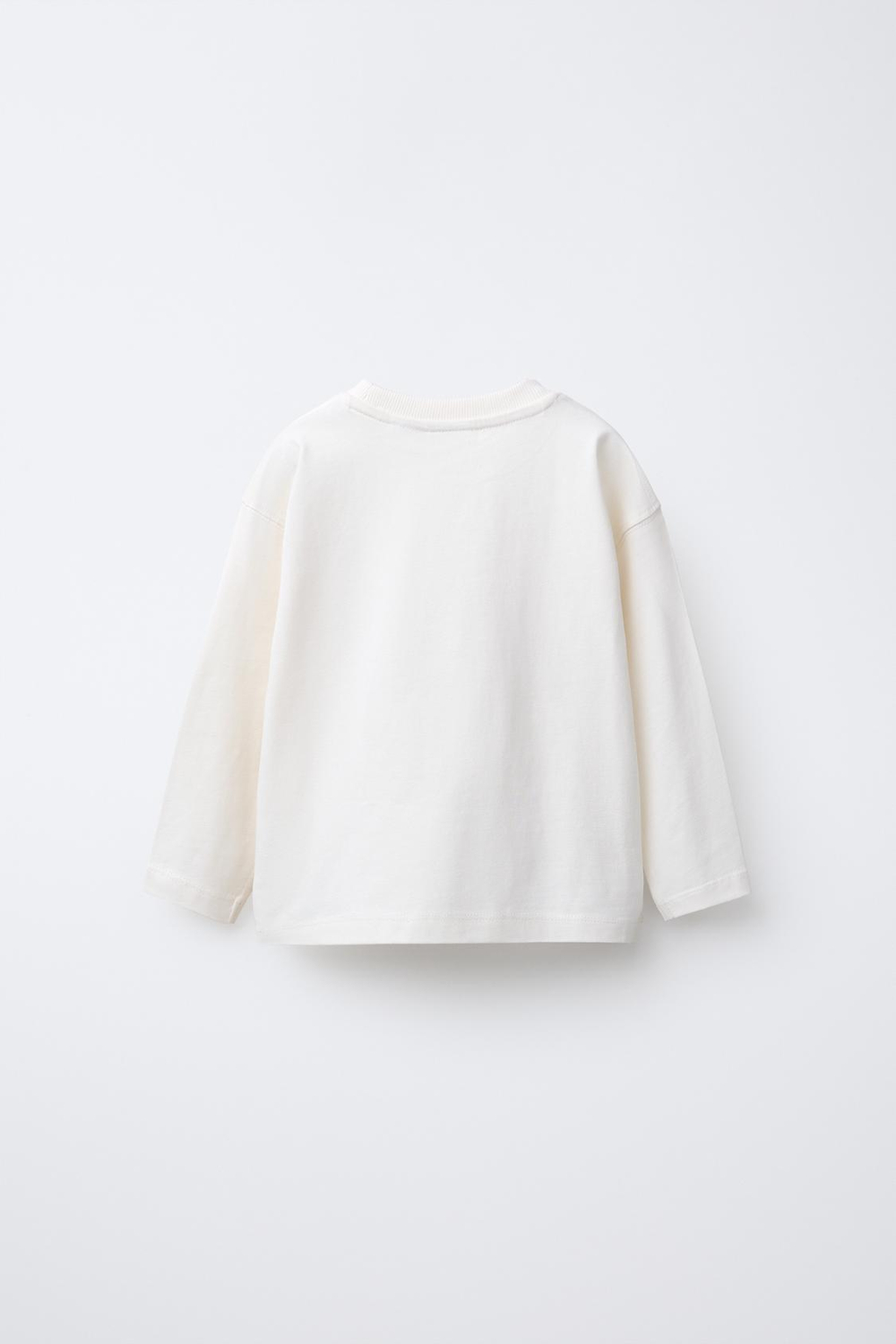 ZARA ФУТБОЛКА С АНИМАЛИСТИЧЕСКИМ ПРИНТОМ, ЭКРЮ