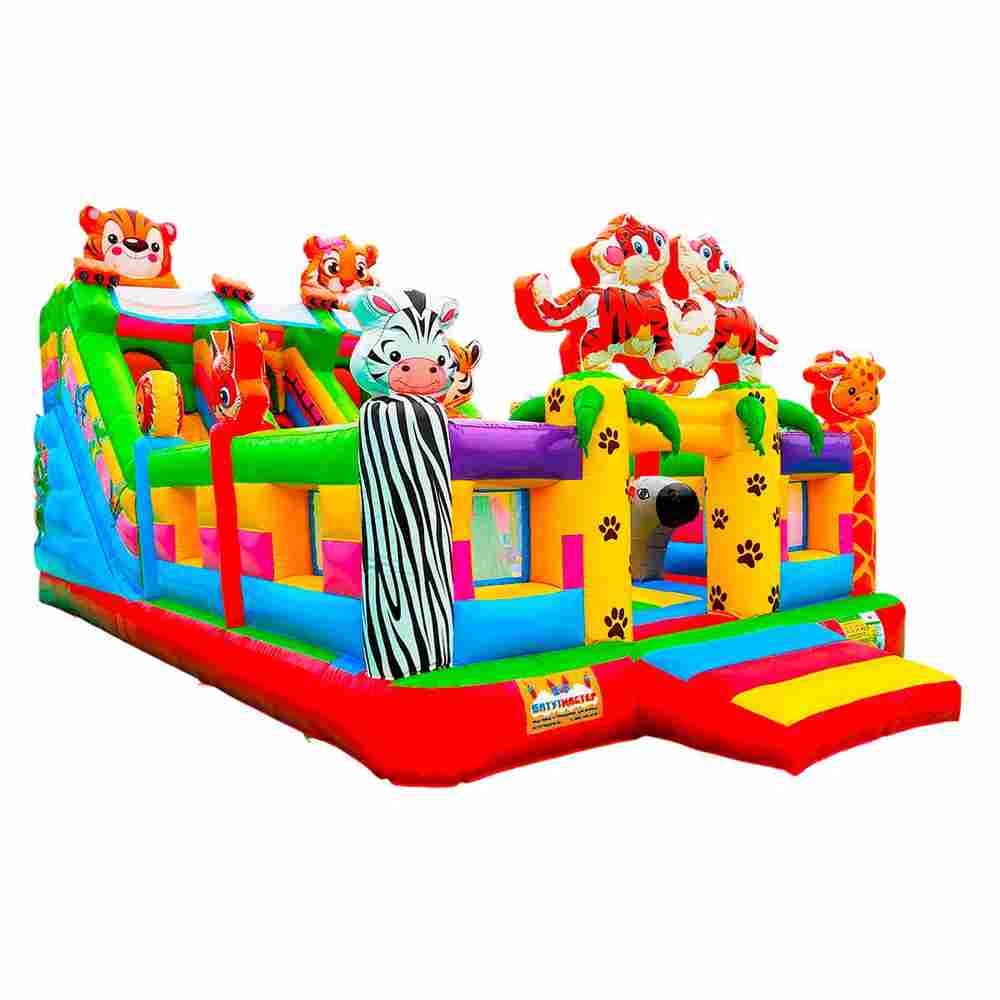 Коммерческий надувной батут «Тигриная страна 4», 9*5*5 м