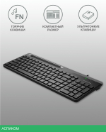 Клавиатура A4Tech Fstyler черный/серый (FK25)