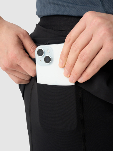 Шорты мужские 2в1 GRI Фитнес чёрные