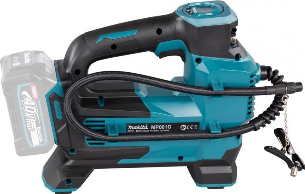 Компрессор автомобильный MAKITA MP001GZ 4 насадки, без аккум.и з/у.