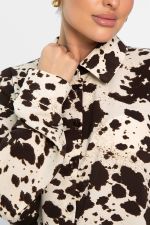 Блуза Тайна очарования (бело-коричневая) Б14432-5М LT Collection