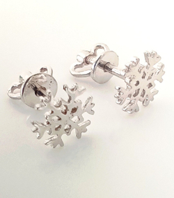 Серьги-пусеты Эстерелла, серебро 925 пробы, родированные/Ф