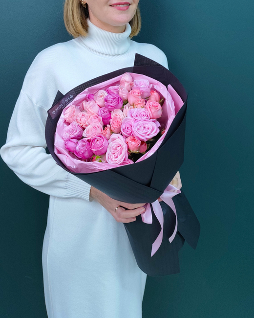 Пионовидная роза Бомбастик,11шт(00411)