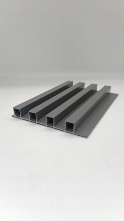 Реечная панель 3Д Prof ПВХ L Антрацит 173х2950 мм