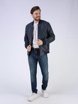 Кожаная куртка демисезонная бомбер