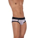 Мужские трусы брифы белые с черной резинкой Clever CULT BRIEF 123701