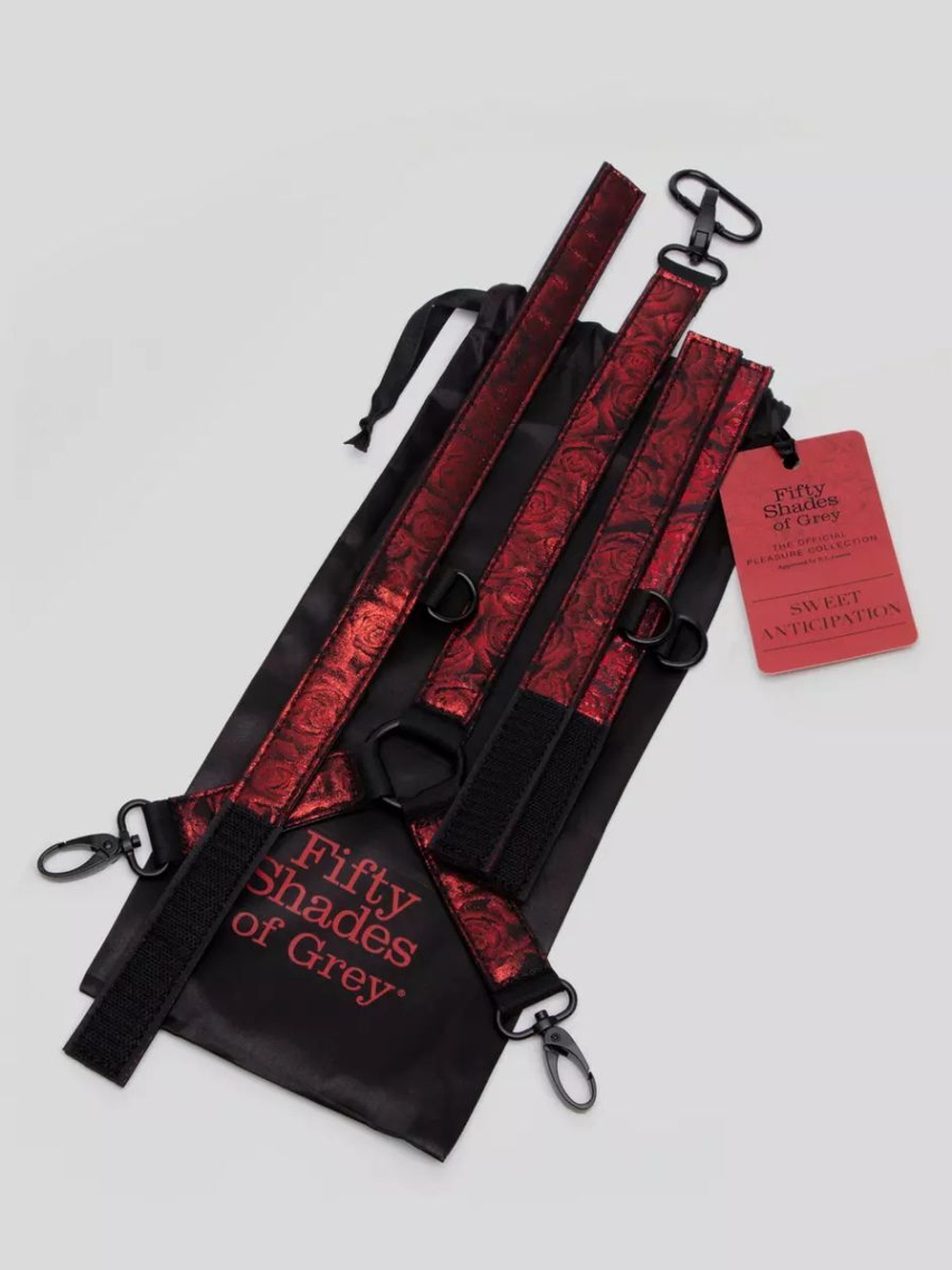 Ошейник с наручниками Reversible Faux Leather Collar and Wrist (Цвет: красный с черным)