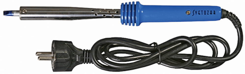 Электропаяльник СВЕТОЗАР ″ЮПИТЕР″, пластм. рукоятка, жало ″LONG LIFE″, форма клин, 80Вт