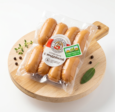 Сардельки с индейкой (*400гр/1 кг), Мясной дом Ивановых
