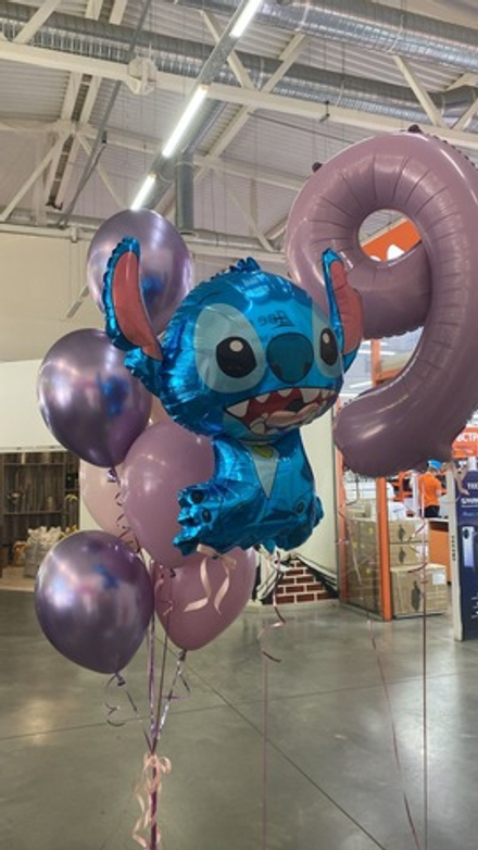 Набор голубым монстриком и цифрой