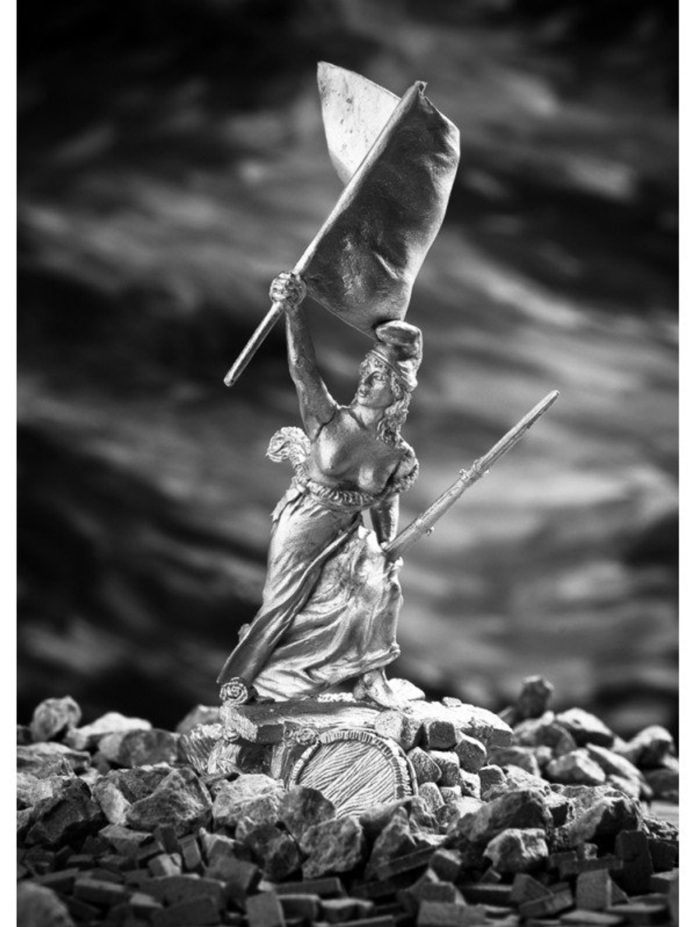 Оловянная миниатюра Свобода на баррикадах