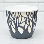 Кашпо Форест 3,5л, антрацит/белый