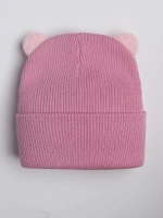 Шапка для девочки с ушками осенняя