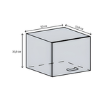 Кухонный модуль навесной Ницца ШВГ 500 (ВГ 500, Ф-83), 500х318х358 мм, горизонтальный (МФ Сурская мебель)