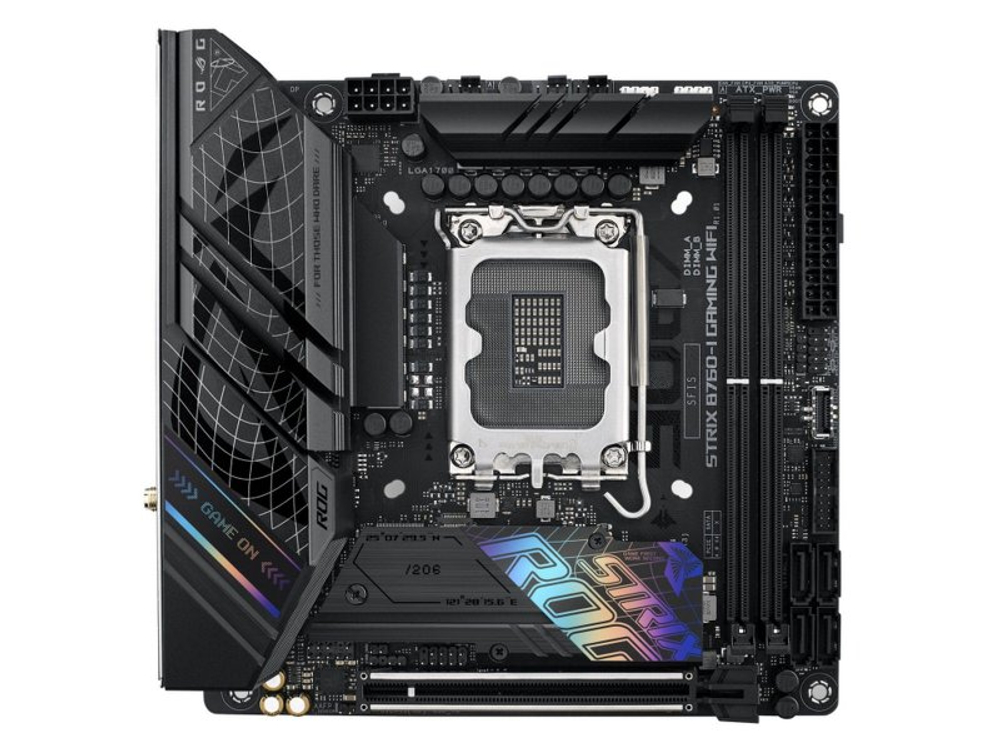Материнская плата Asus Rog Strix B760-i Gaming Wifi, Socket LGA 1700, Intel B760, mini-ITX, RTL [90MB1D90-M1EAY0]