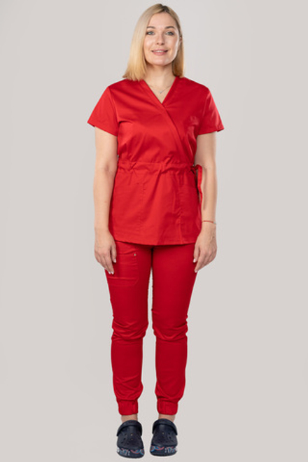 Костюм медицинский женский 386 КРАСНЫЙ