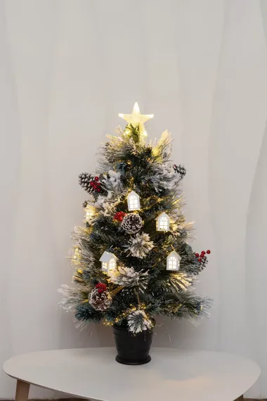 Настольная оптоволоконная елка Сказочная 90 см., леска+пвх, контроллер (Т2121-90)