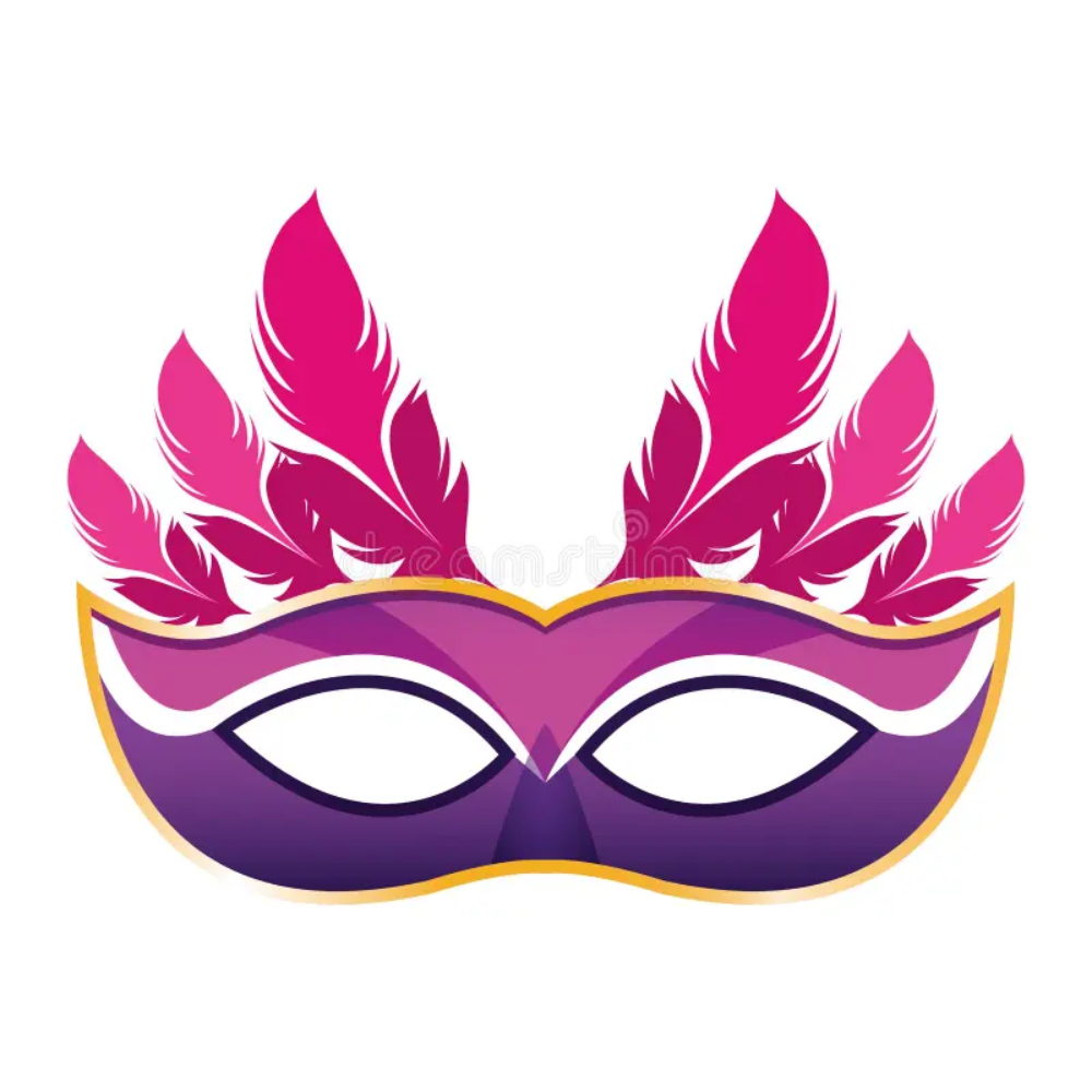 Маска Карнавал (розовая)