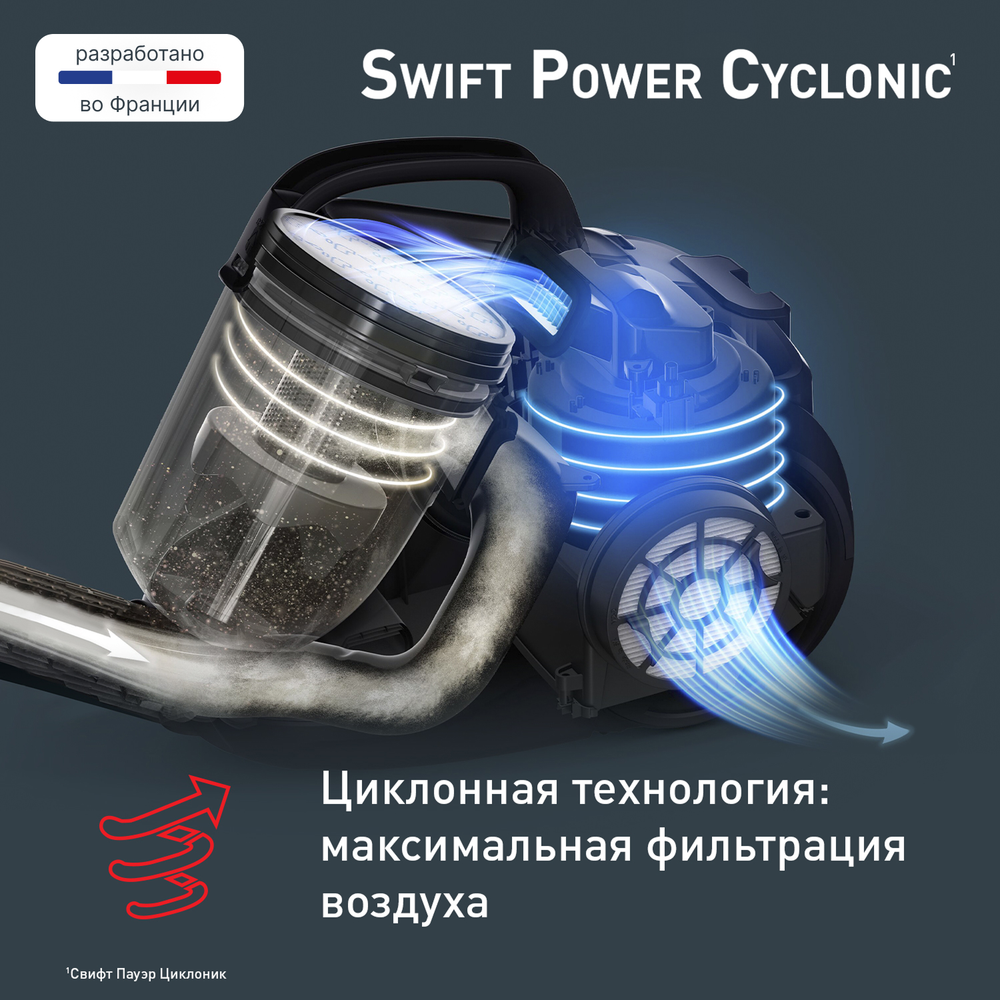 Пылесос с контейнером Tefal Compact Power XXL TW4B75EA