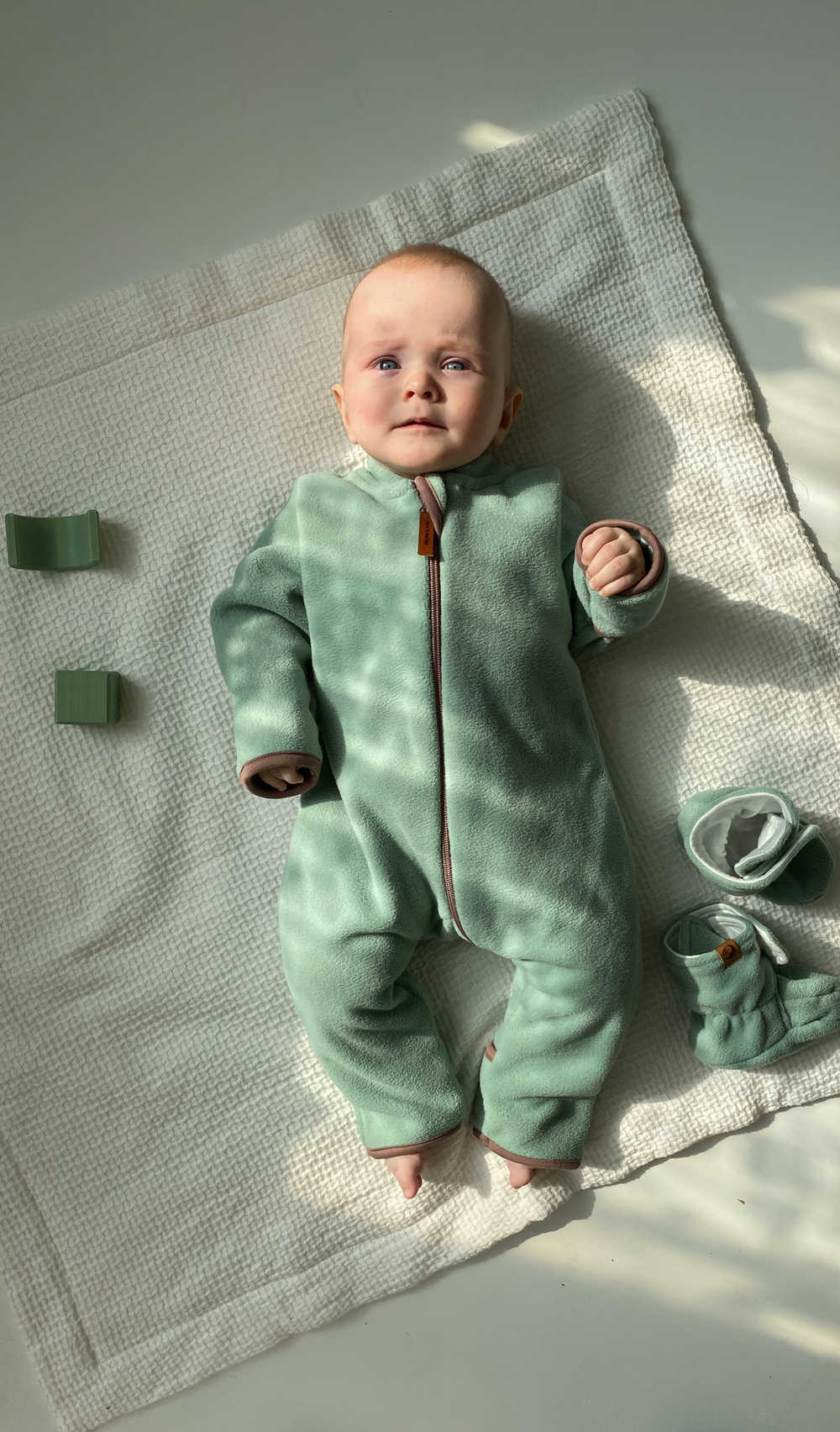 Комбинезон из флиса "Cute" (базилик)