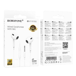 Проводные наушники Borofone BM100 Max (white) (Краснодар склад)