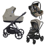 Детская коляска 3 в 1 Espiro Miloo 2025 и автокресло Pi Begie 217 cashmere gray / Бежевый (Beige 109)