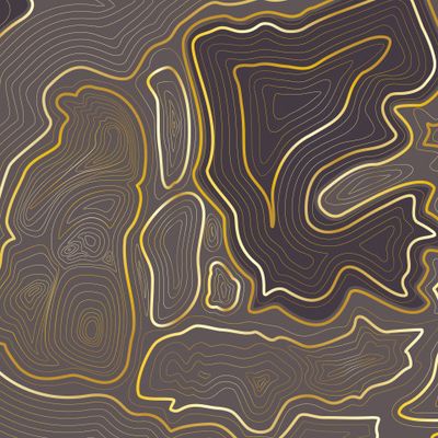 Топографическая карта. Абстрактный фон с контурными линиями.