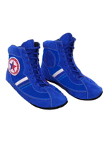 Борцовки для САМБО на шнурках синие