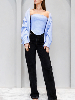 Хлопковый топ в полоску