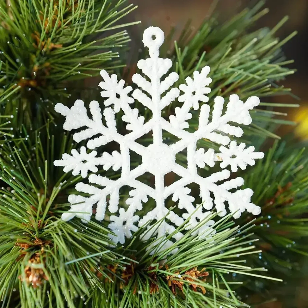 Ёлочное украшение Снежинки 3шт.7 см.