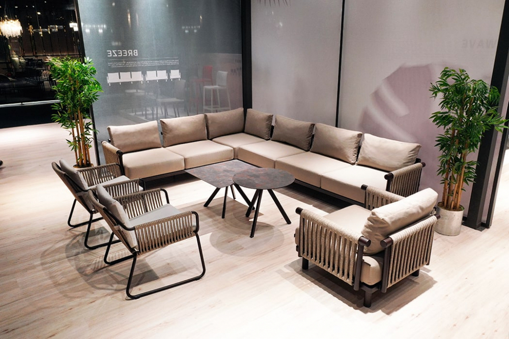 Кресло плетеное с подушками Papatya Riva-K Lounge, антрацит, тортора