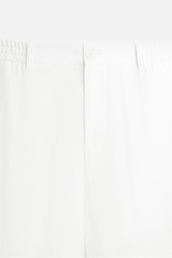 ZARA БРЮКИ ИЗ СМЕСОВОГО ЛИОЦЕЛЛА, БЕЛЫЙ