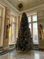 Большая елка заснеженная «Сказочная» (Литая+пвх) 4,5 м