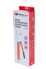 Рычажный шприц для смазки, 413 бар, 1/8" BSPT, гибкий шланг с 4-х лепестковой насадкой - 16 шт