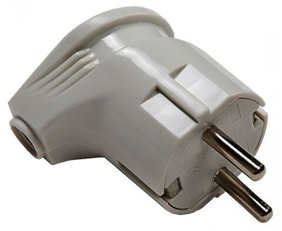 AY-KA (АЙКА) вилка угловая 16A 250В (угловая, белая, земля) (Турция) 7711200