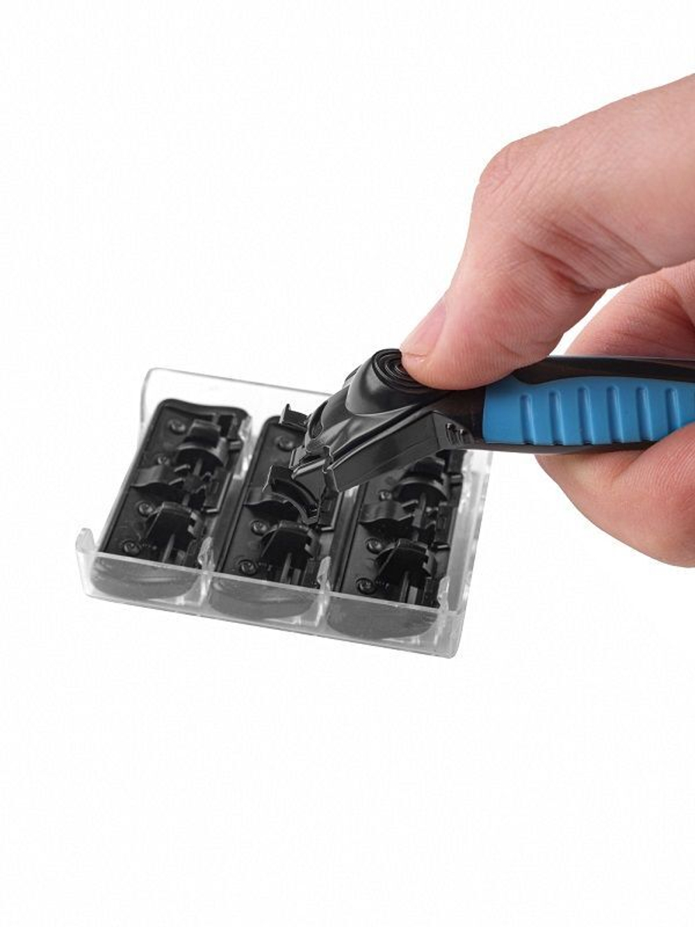 6 многоразовых кассеты, 6 лезвий , для бритвенного станка HAOWELL, плавающая головка, полоска Aloe+витамин E.