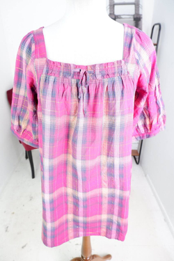 Блузка Blancheporte в клетку, маркировка 42, визуально на 48 размер