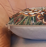 Декоративный гобеленовый чехол для интерьерной подушки Сова Соня 47*47