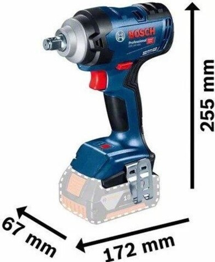 Гайковерт аккумуляторный BOSCH GDS 18 V-200 ударный 06019K0020