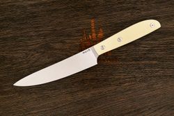 Нож кухонный MOYO Геликон универсальный 155мм, сталь AR-RPM9, рукоять G10-extra слоновая кость