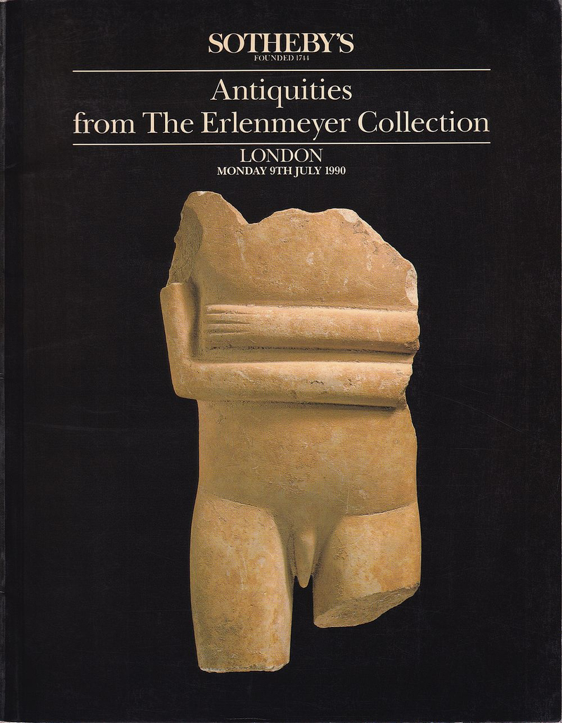 Каталог аукциона Sotheby's, Лондон, Искусство Древнего мира из коллекции Эрленмейера от 9 июля 1990 года