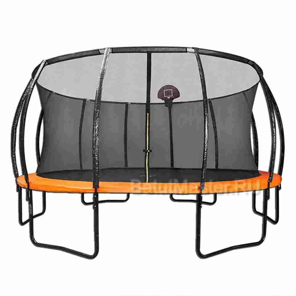 Батут с сеткой и баскетбольным кольцом, диаметр 10 фт